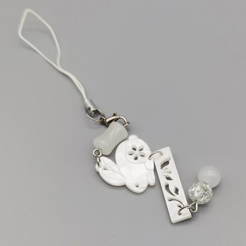 Милые аниме бусины подвески для телефона ремешок шнурок кавайный кролик брелок кулон для iPhone книги аксессуары для камеры мини чернила Корея