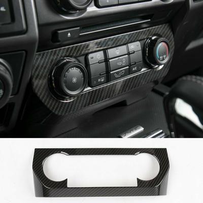 Для Ford F150 2015 2016 2017 2018 2019 Автомобильная консоль Панель кондиционера Накладка Отделка Углеродное волокно Черный Автоаксессуары для интерьера