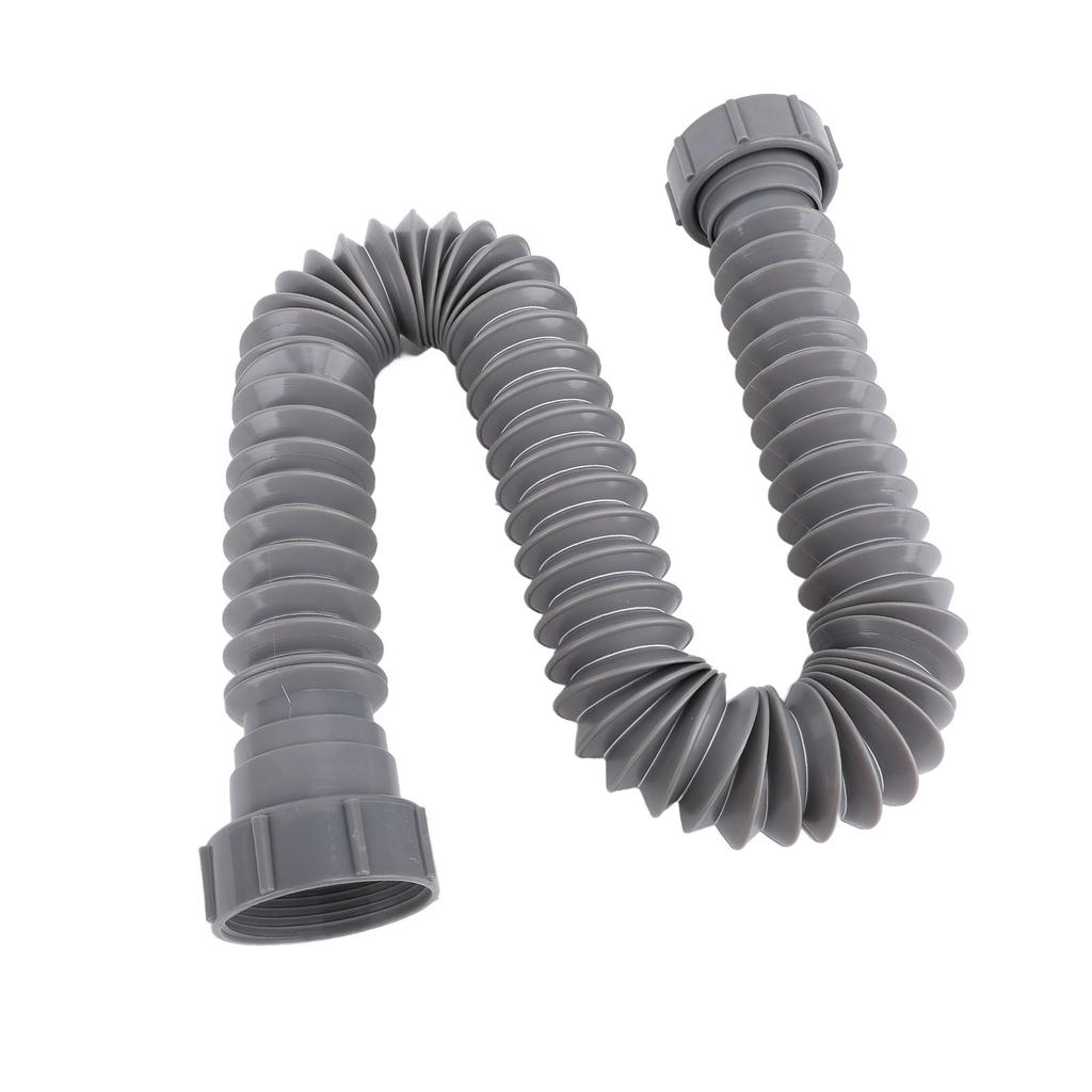 Expandable Flexible P Trap Pipe Kit Single Kitchen Sink Drainage Solution with Adapter Seal Circle