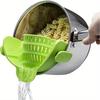 1pc Strainer Pot Strainer, Adjustable Clip On Strainer For Pots Pans And Bowls, Kitchen Pot Strainer