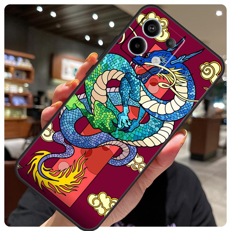 Модный чехол с китайским драконом для Xiaomi Redmi Note 14 10 13 12 11 15 Pro Plus Чехол для Redmi 15 15C 12C 13C 14C 10C
