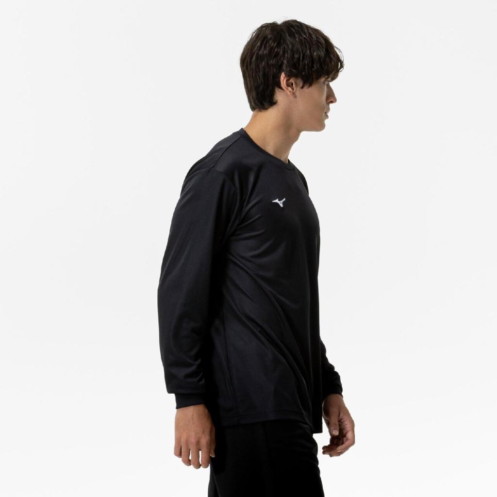 Mizuno NaviDry Long Sleeve Current Size M Exclusive Model Also T-Shirt, U-Neck, Moisture-Wicking, Quick-Drying, Underwear, Model, 32MAC195,