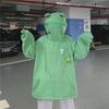 Женская бархатная толстовка с капюшоном и принтом лягушки — модный свободный крой на осень 2023 г.