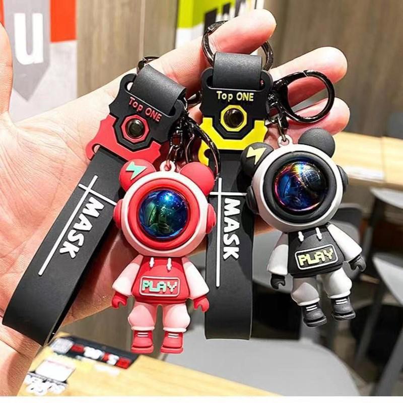 Крутой силиконовый брелок в виде медведя с молнией для сумок и машин