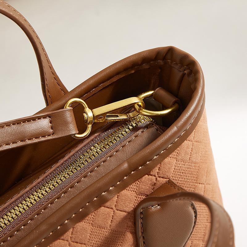 Handbag Simple Large Capacity Single Shoulder Crossbody Bag Fashion Senior Sense Diamond Check Women's Bag