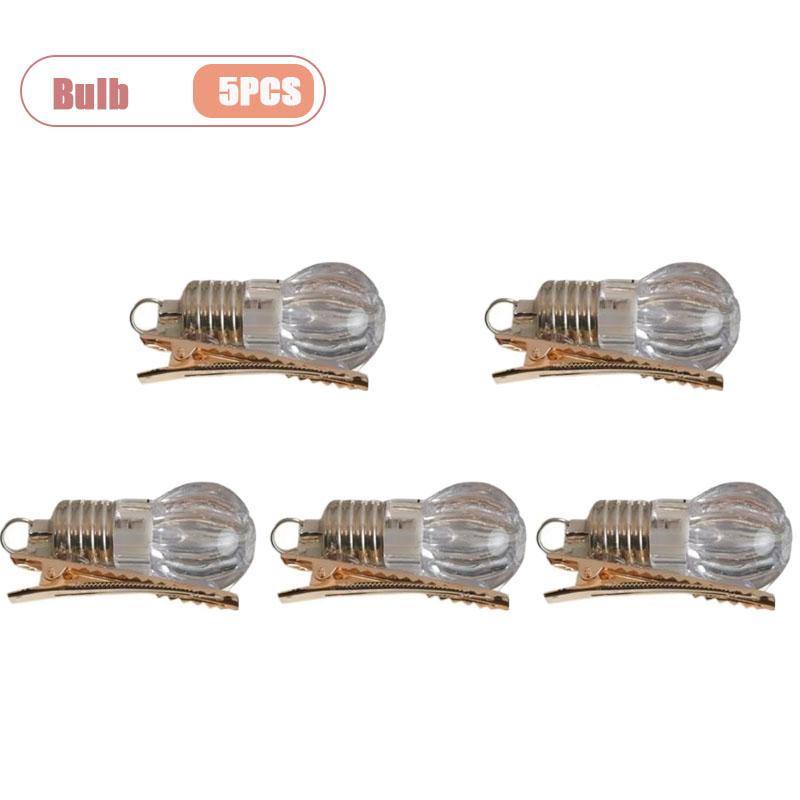 Светодиодная лампочка заколка для волос для женщин забавная светящаяся заколка мигающий зажим для челки необычный аксессуар для волос для вечеринок и мероприятий