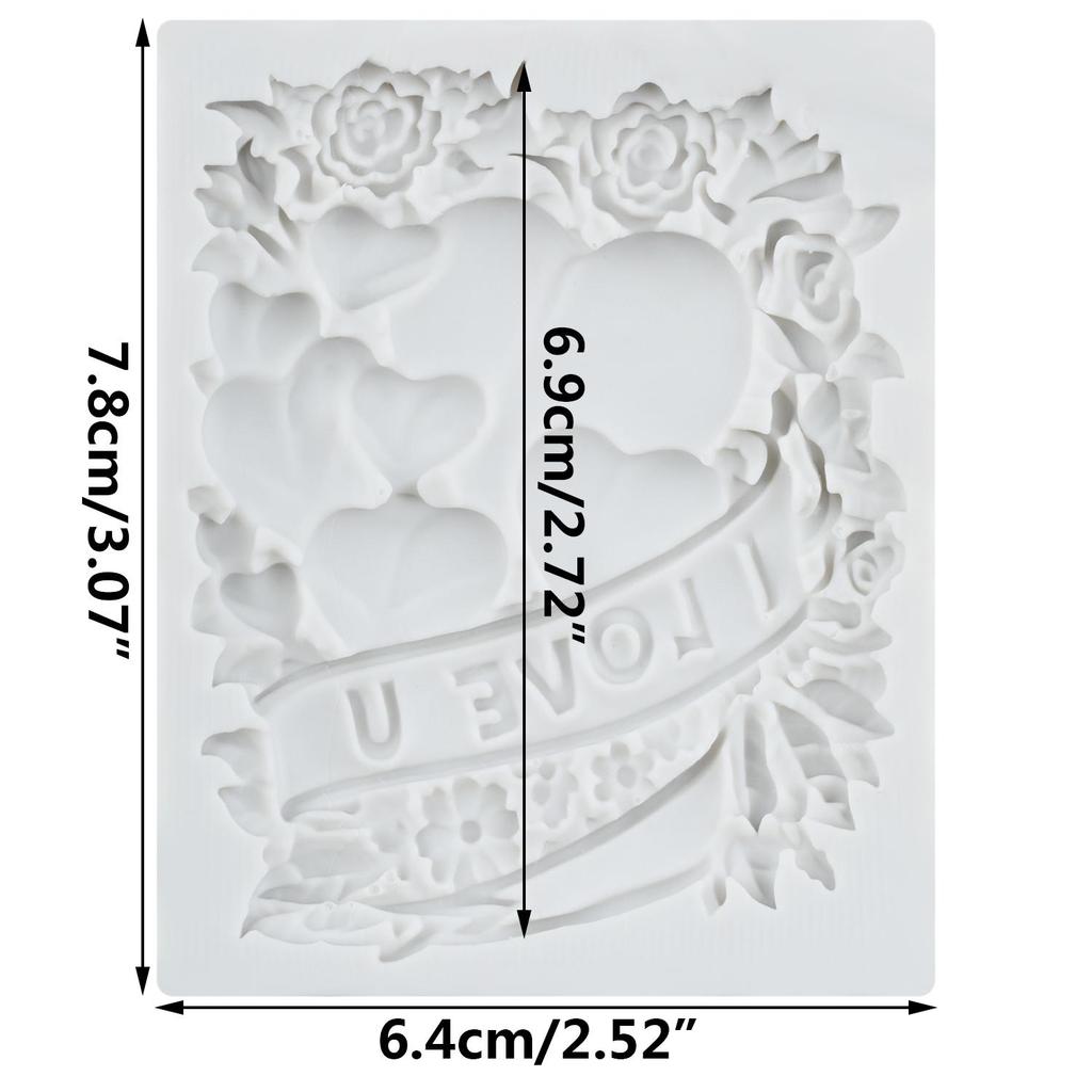 Силиконовая форма Сердце Цветок Роза Цветок Сердце Формы для мастики Инструменты для украшения торта Топпер для кекса Конфета Смола Глина Шоколад Форма для гампасты
