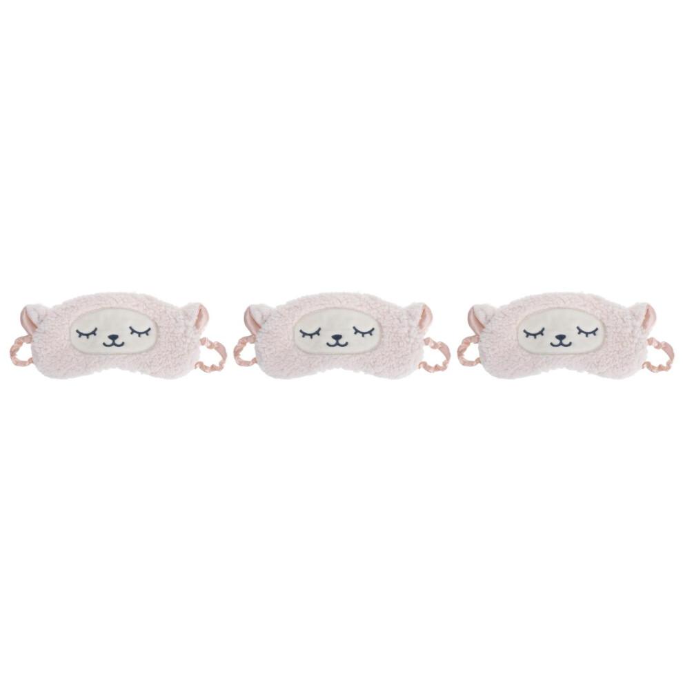 3Stk Weiche Plüsch-Augenmaske, , Ideal Für Schlaf Und Reisen