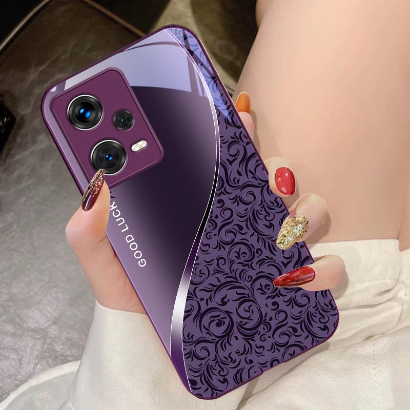 Градиентный черный узор для Xiaomi 14 Ultra 13 Lite Redmi Note 13 11 Pro 12 Plus Poco X6 3 Pro F4 6 GT Чехол для телефона из закаленного стекла