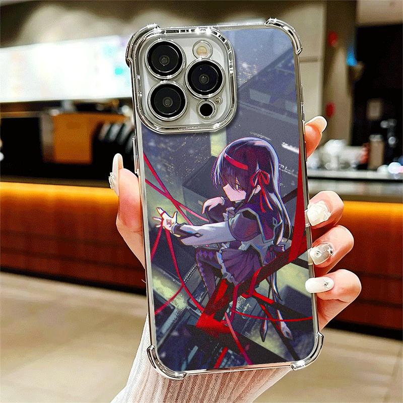 Мягкий чехол для телефона Madoka Magica Хомура для iPhone 15 16 17 Air 14 Pro Max 16E Plus 13 12 Mini Покрытие Защита от падения Fundas