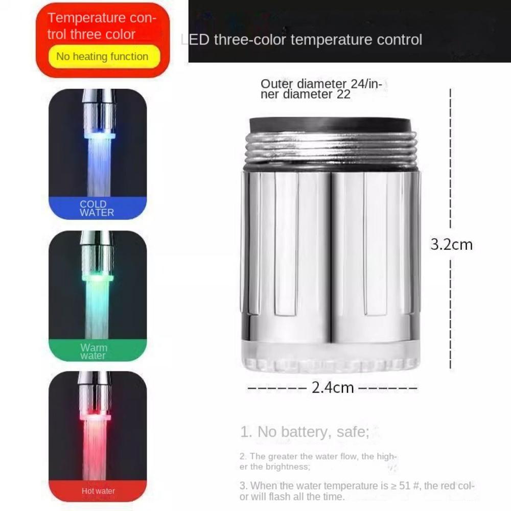 1/3/7 Colors Temperature Control Faucet Color Changing Temperature Sensor Shower Tap  Tap Sink