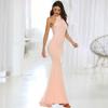 Women's Sexy Off-the-neck and Backless Lace Wedding Dress Long Dress
