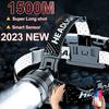 1PC White Laser Fishing LED Headlamp Sensor XHP90 Headlight with 18650 Battery Flashlight USB Rechargeable Head Lights Torch Lantern