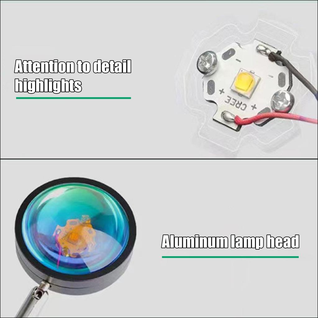 Sunset Lamp Projector Rotatable Lamp Head Sunset Projection Light Remote 16 RGB