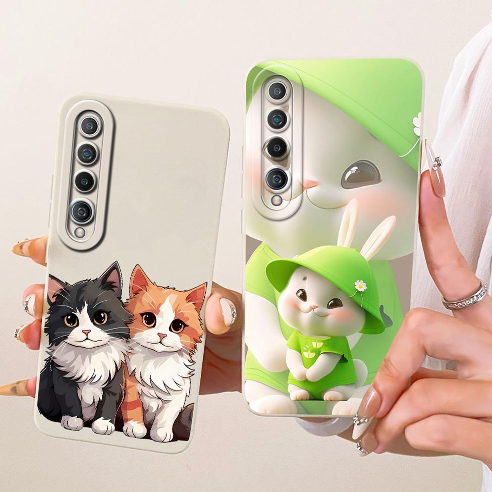 For Xiaomi Mi 10 Case Fashion Cartoon Cute Funny Painted Silicone Phone Casing M2001J2G M2001J2I