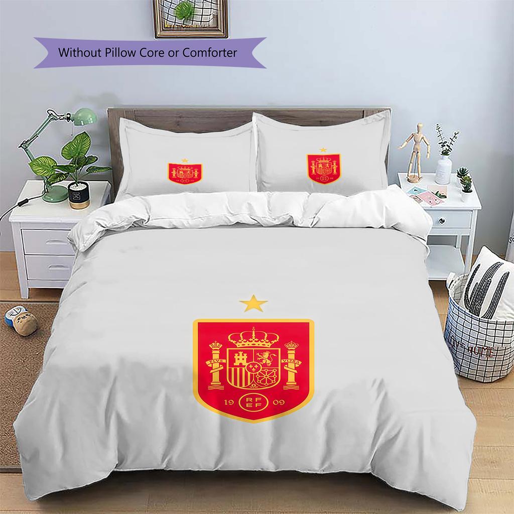 La Roja Pattern Bedding Quilt Set Home Decoration Gift (1 * duvet cover + 2 * pillowcase without core)