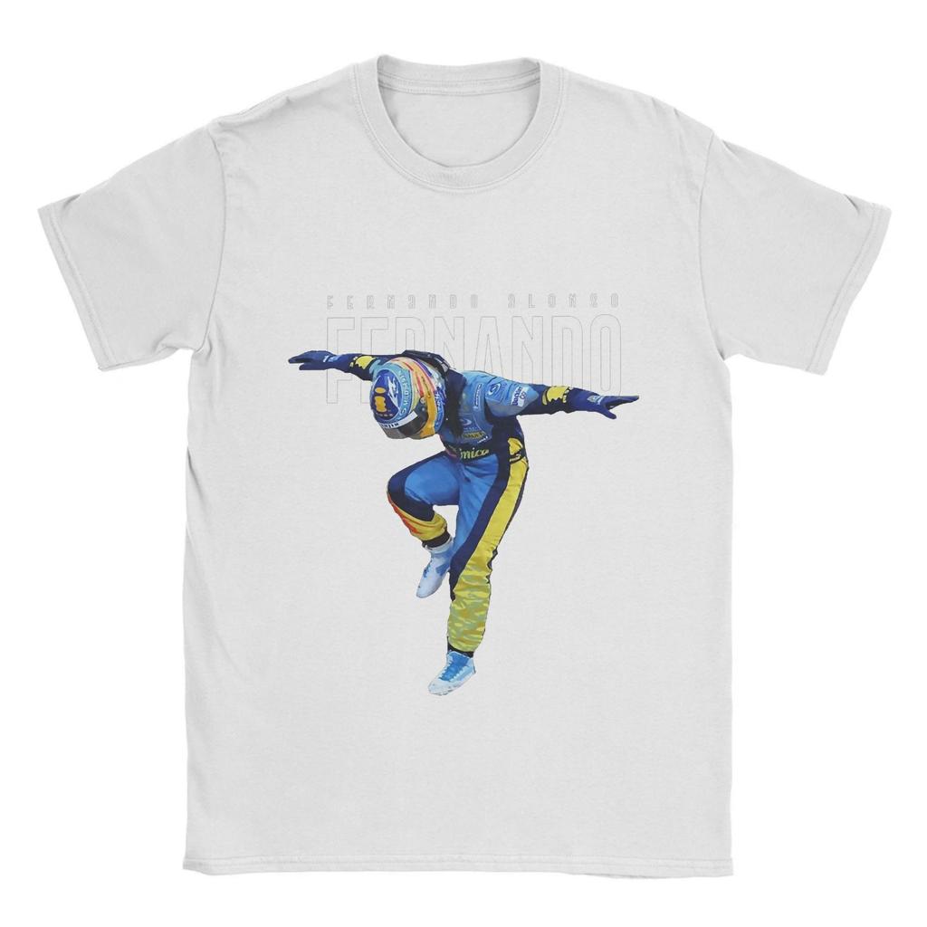 Фернандо Алонсо Футболка Пляжные танцы Хлопковые футболки Для мужских Трендовые Футболки с пользовательским логотипом С коротким рукавом Винтажная одежда
