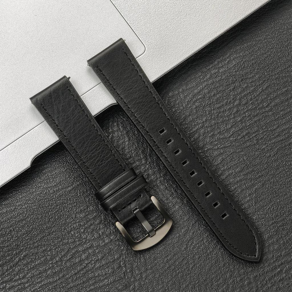 Кожаный ремешок 20мм 22мм для Samsung Galaxy Watch7 6 5 4 40/44мм 6/4 Classic сменный браслет для Huawei Watch 3 4Pro GT3 GT2