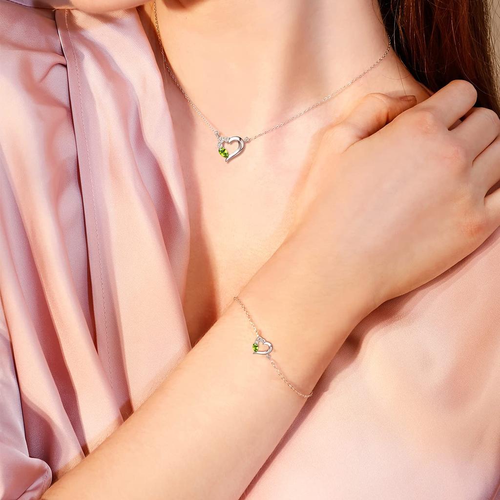 12 Heart White Возврат Популярный аксессуар для поставляется с красивой упаковкой [AGVANA] Женское ожерелье, Месяцы, Камень по рождению, Ожерелье, День, Подарок, Серебро,