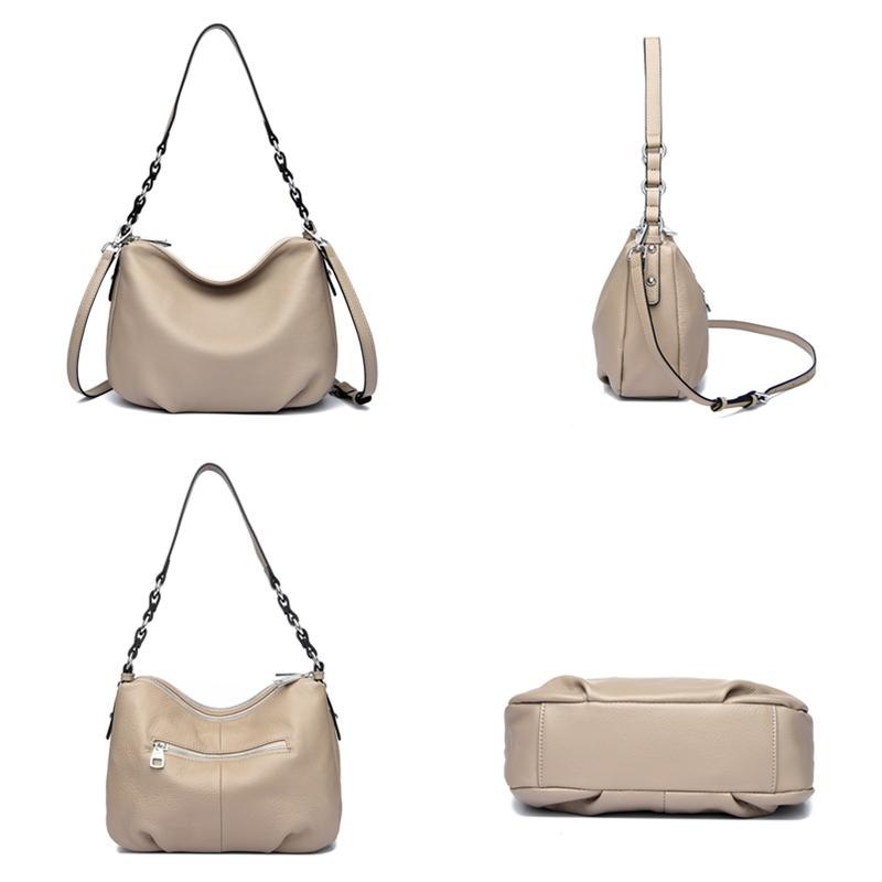 Сумка через плечо из натуральной кожи для женщин, однотонные сумки через плечо, большие сумки из мягкой коровьей кожи