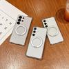 Совместимый прозрачный чехол для телефона Samsung с вращающейся подставкой, MagSafe и защитой четырех углов от падения для A57, A35 и A54.