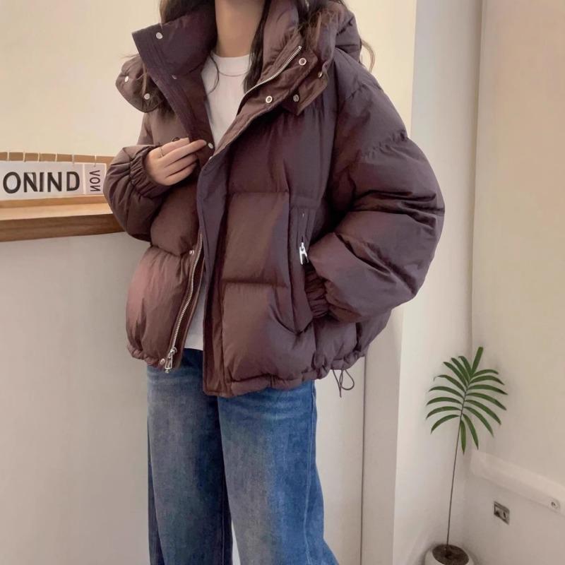 Women Short Hooded Loose Warm Casual Cotton Padded Coat