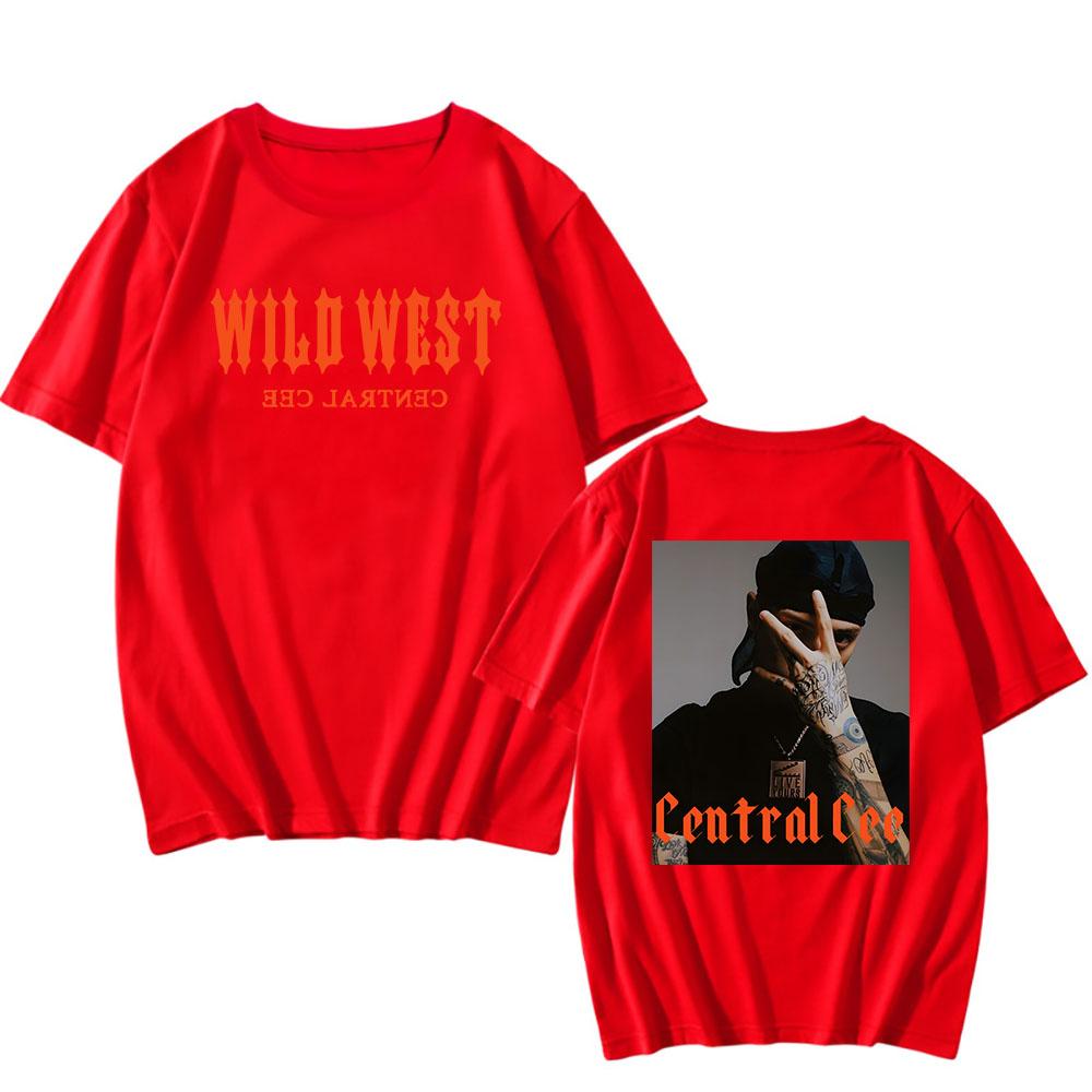 CENTRAL CEE Футболки с альбомом Wild West, рэперская графика, хип-хоп, уличная одежда, летняя мода, хлопковые футболки, мужская и женская одежда