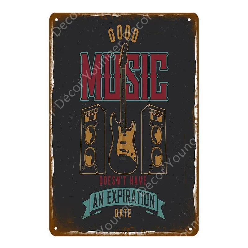 Хард-рок-ролл плакат кантри-музыка джаз металлические знаки ретро декор для вечеринки паб-бар кафе клуб украшения винтажная настенная табличка YJ063