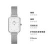 DANIEL WELLINGTON Серия PETITE часы кварцевый механизм стальной ремешок белый циферблат женские часы звездные хрустальные часы маленькие квадратные часы DW00100597