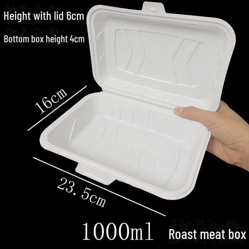 Одноразовый ланч-бокс для жареного мяса и фастфуда, барбекю-завтрака, жареного гуся и риса — бесплатная доставка