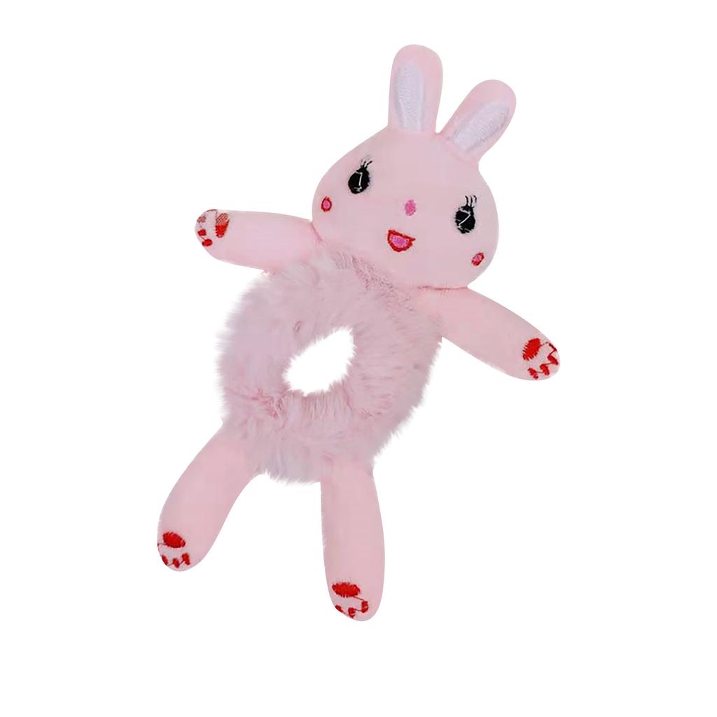 2025 Женская мода плюшевая резинка для волос Милая 3D мультяшная резинка для волос с мешочком из конского хвоста