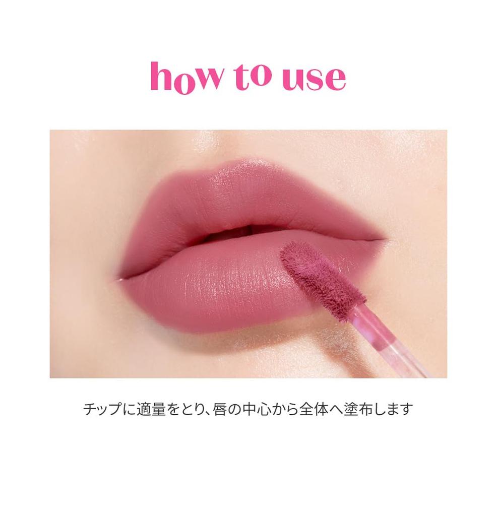 Etude Фиксирующий тинт-помада Velvet Pink Strawberry Lip Tint Lipstick Матовая розовая Корейская косметика флакон [Etude Official] 3,8 г 1.0