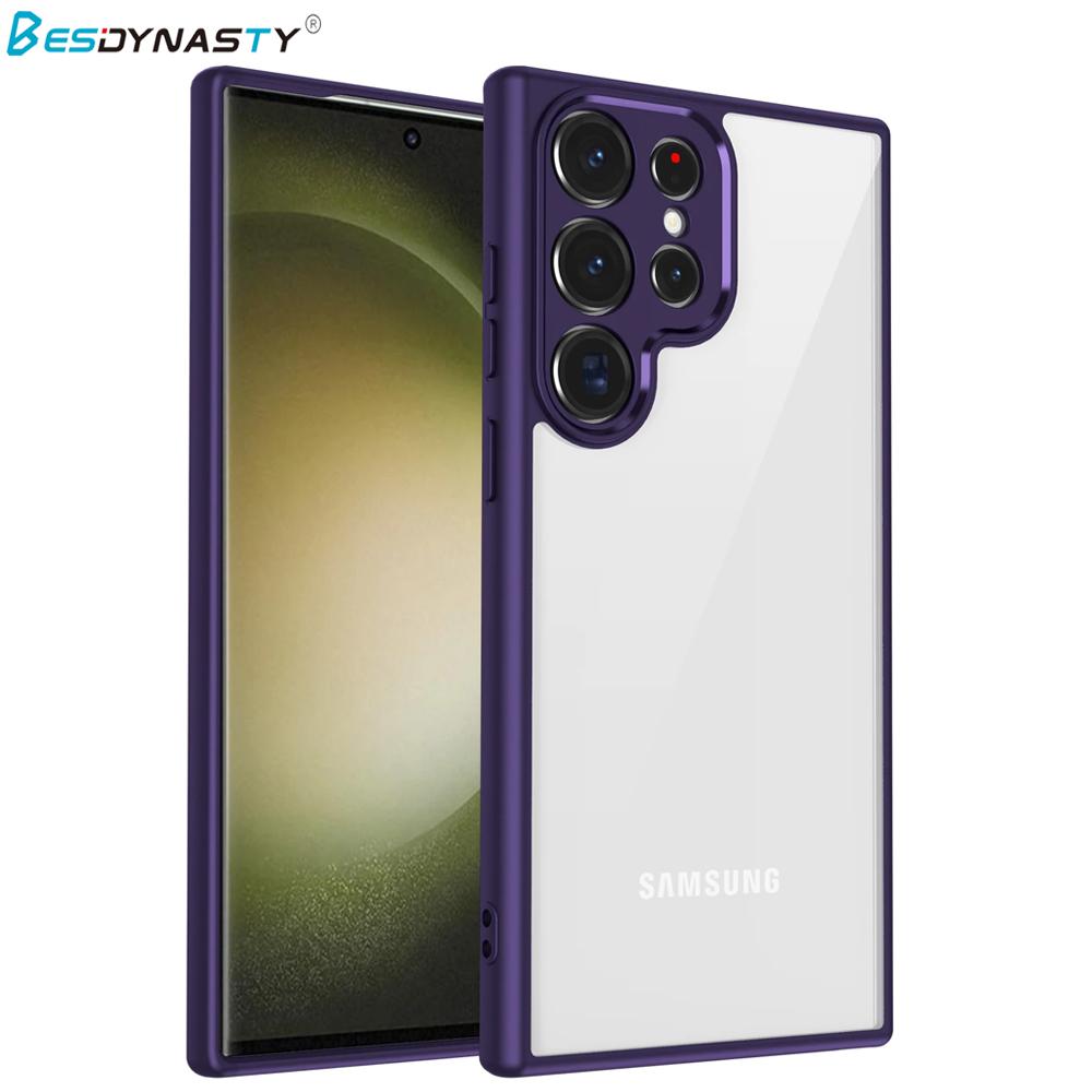 Роскошный матовый акриловый прозрачный жесткий чехол для Samsung Galaxy S25 Edge S24FE S23 Ultra Plus A56 A36 A25 A26 A24 A52S A16 A55 A35