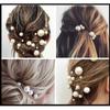 Hairstyle Hairstyle Tools Headdress Wedding Headwear U-shaped Hairpin Bridal Tiara Pearl Hairpin