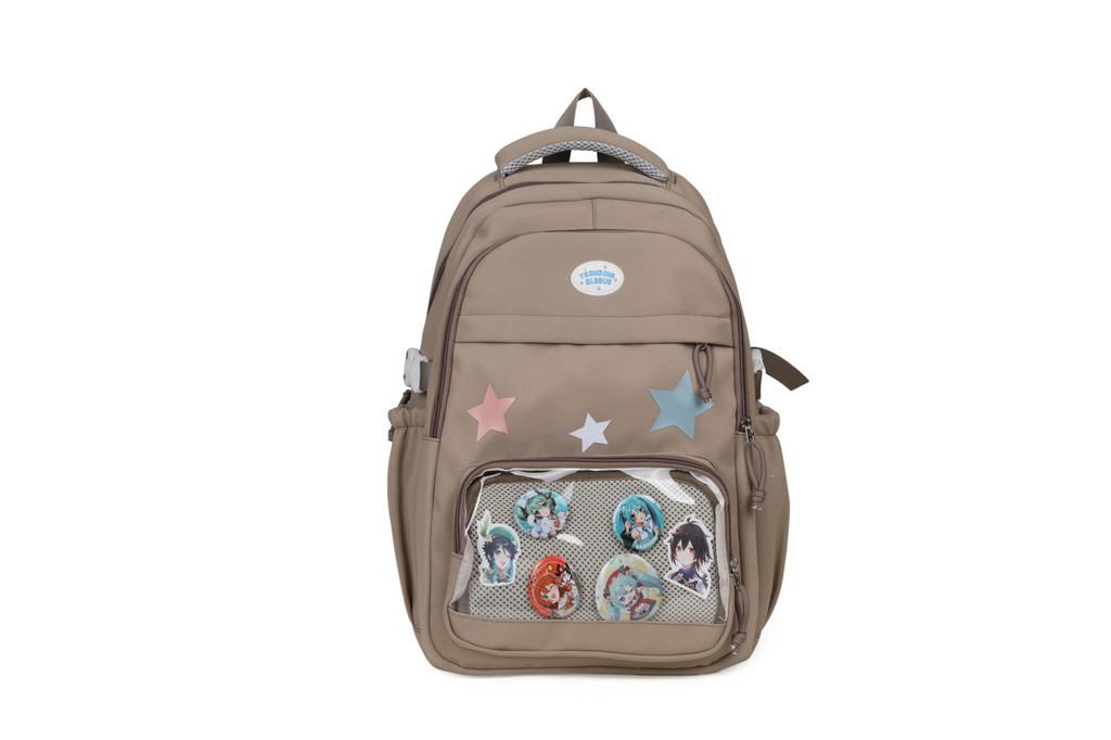 Starry Sky Transparent Backpack With Breathable Comfort For Middle School Students