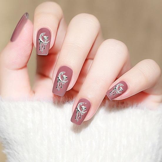 10 шт., стразы для дизайна ногтей, украшение 3D, сердце, луна, крест, летучая мышь, искусственный кристалл на металлических подвесках, креативные ювелирные украшения, аксессуары для чехла для телефона