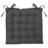 Dark Grey Biscuit Style Chair Cushion 38x38cm