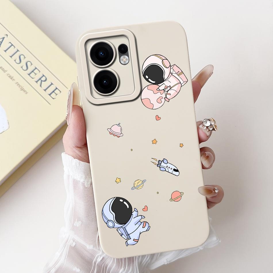 Для OPPO Reno13 F 4G 5G Reno13 Pro Милый Мультяшный Космический Кот Чехол для Телефона Reno 13F 13 13Pro Мягкий Силиконовый Ударопрочный Чехол