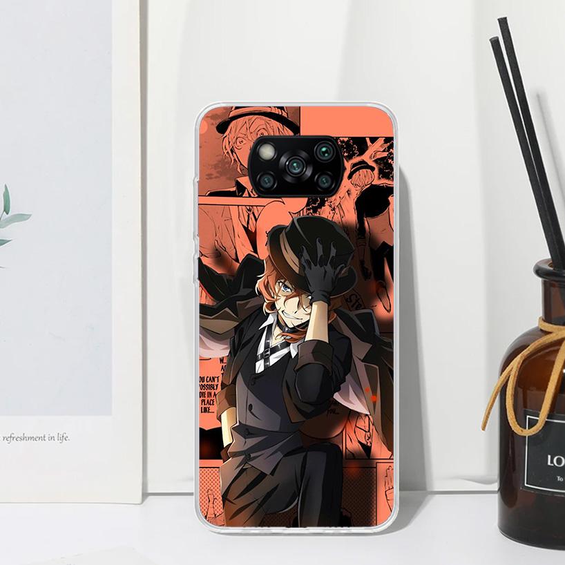 Чехол для телефона Bungo Stray Dogs Manga для Xiaomi Poco X7 X6 X5 M7 M8 Pro F7 Ultra Redmi 15C 15 13C 13 12C 12 10 10C 10A Художественные Fundas P