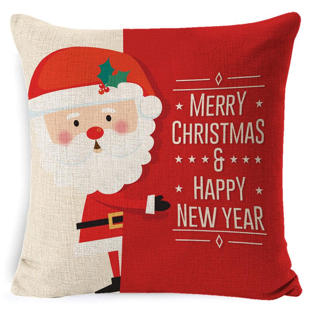 Christmas Pillow Case Christmas Light Luxury High-end Pillow Family Bed Pillow Case Home Cushion Bed Pillow