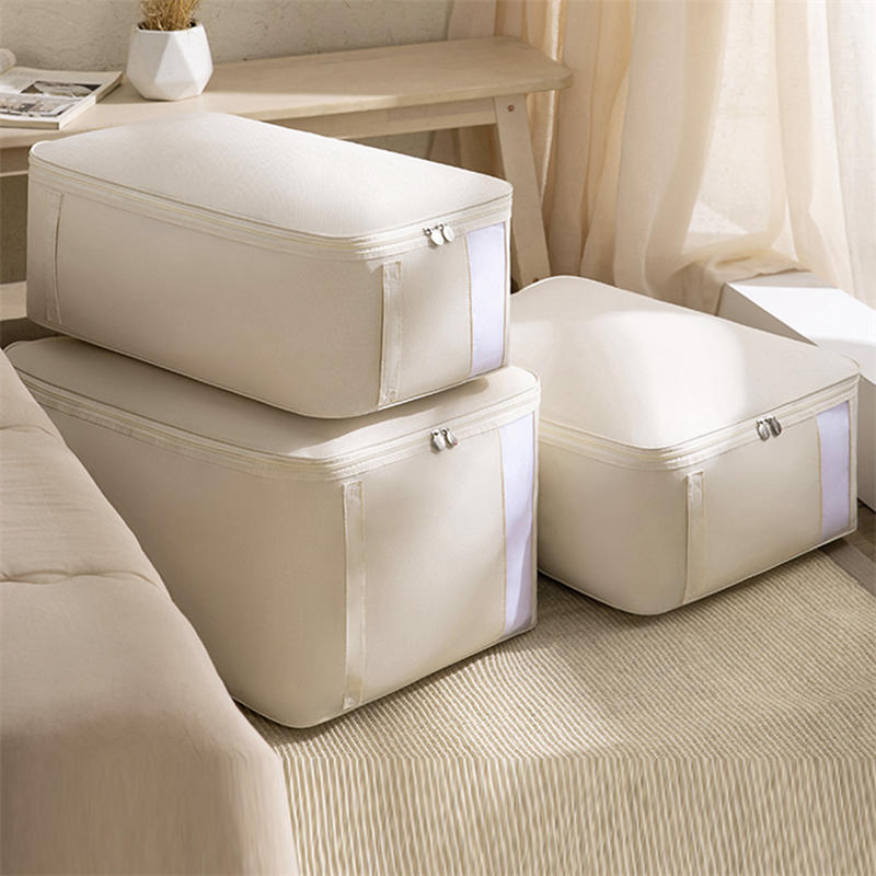 1pc Large Clothes Storage Bag Wardrobe Cabinet Organizer Oxford Foldable Quilted Bag Waterproof Blanket Duvet Travel Organizer