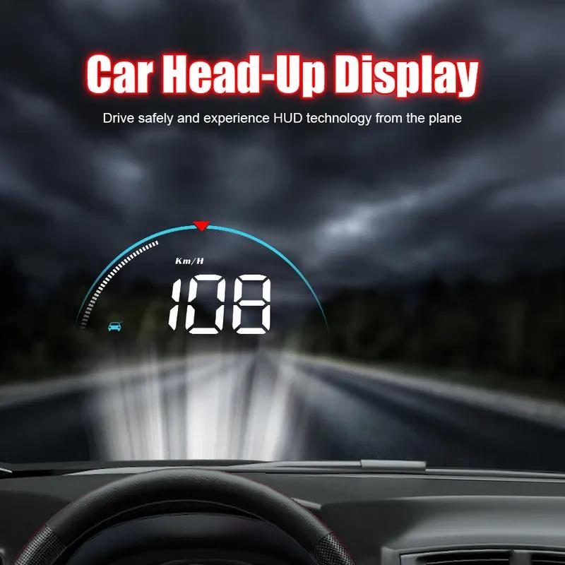 M8 OBD HUD Projector Display Car Head-Up Display Speedometer 5 Alarm Overspeed Voltage Warning Electronic Car Electronics Parts