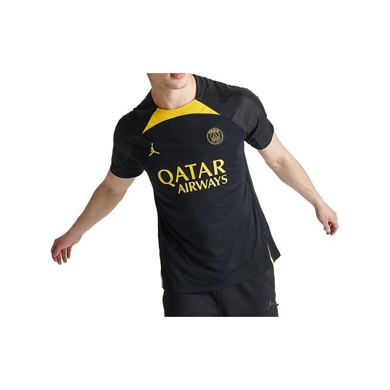 Jordan Футболка Paris Saint-Germain Strike черная/желтая мужская уличная DR4590-011