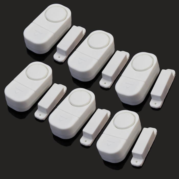 6 Sets Anti-Theft Sensor Alarm Security Door Window Magnetic Wireless