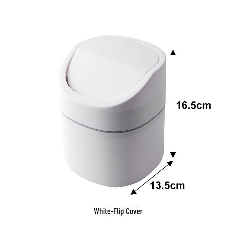 Мини-мусорное ведро Nordic Desktop с крышкой для хранения различных вещей и чистящей трубкой — идеально подходит для кухни, стола и домашнего использования