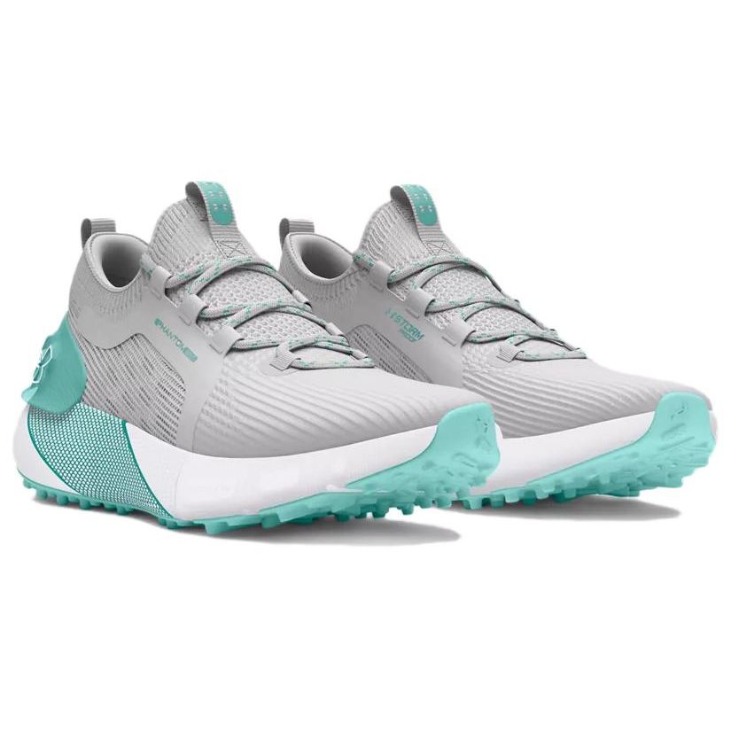 Under Armour HOVR Phantom Golf Distant Серые Радиальные Бирюзовые Женские Кроссовки 3027090-101