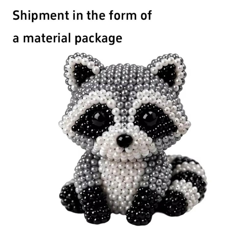 Craft 3D Beaded Animal Kit Animal Shape DIY Bead Craft Kit DIY 3D Beaded Ornament Set  Home Decor