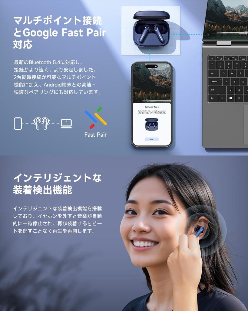 EarFun Air Pro 4 Wireless Earphones Navy