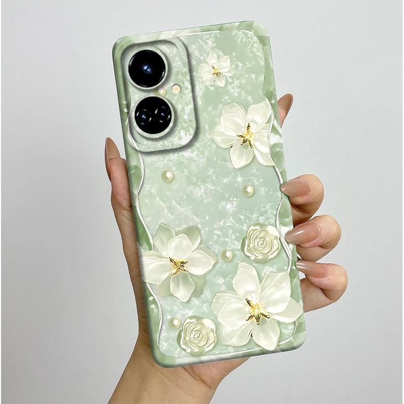 Чехол для Tecno Camon 19 Pro Стильный Цветок Полное Покрытие Задняя Крышка Мягкий Силикон Для Tecno Camon19 19Pro CI6n CI8n Чехол для Телефона