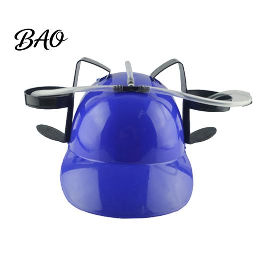 Party Headwear Drink Cap with Straw, Drinking Hat for Adults, Plastic Lazy Helmet, Hands-free Creative Beer Birthday Parties Festivals Home